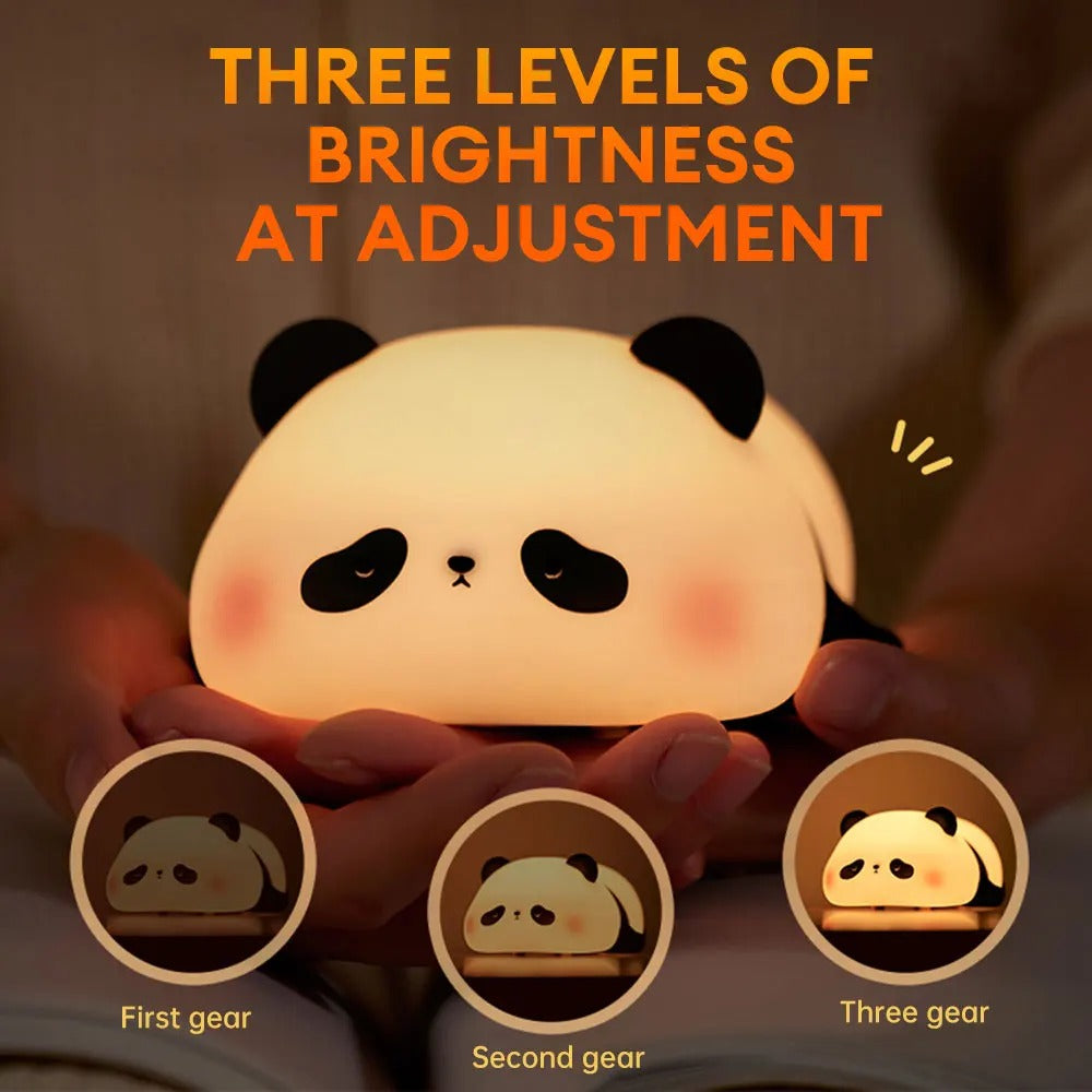 Rgb Panda Lamp Cute Rechargeable Sleeping Panda Night Light