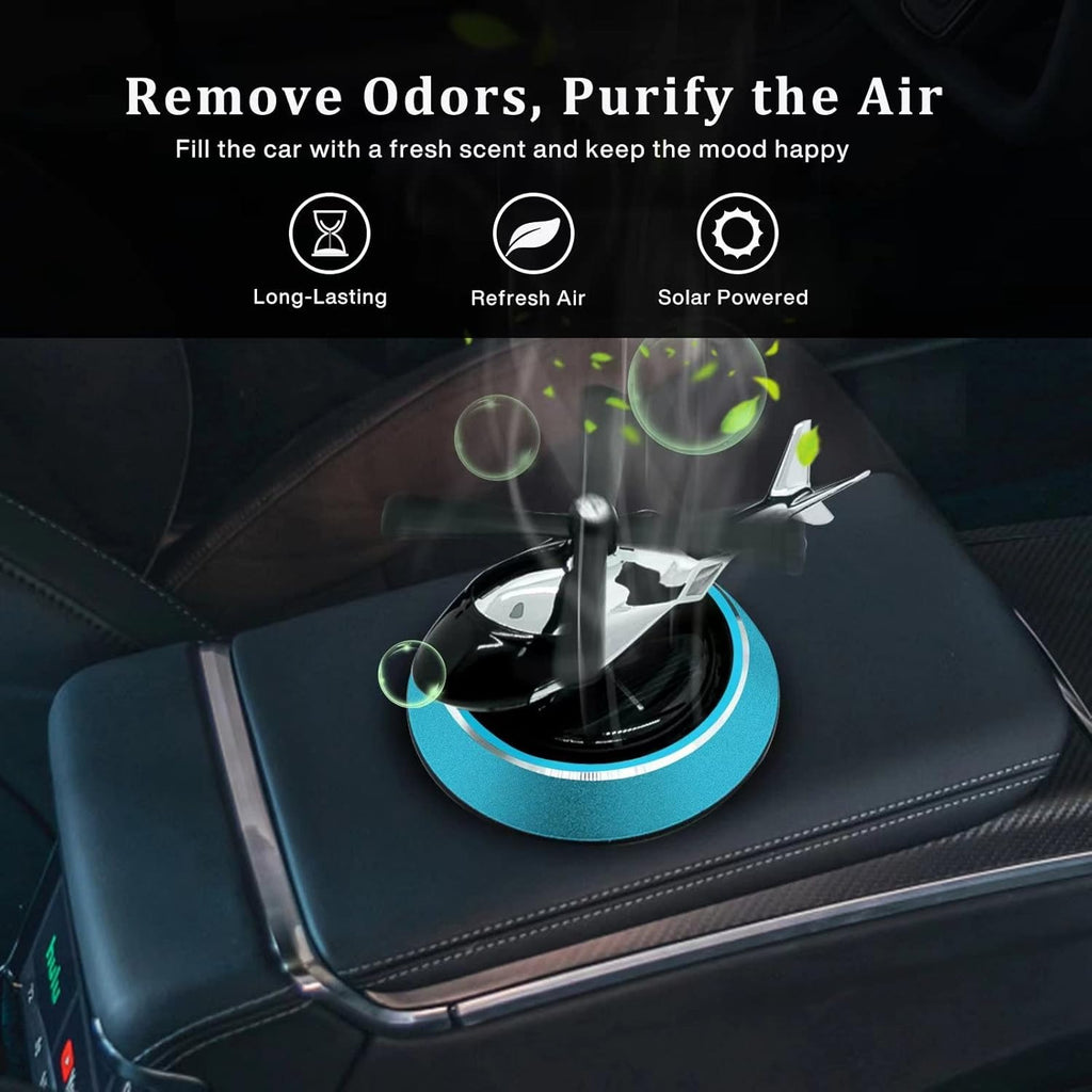 Solar Powered Car Aroma Diffuser Helicopter Air Freshener