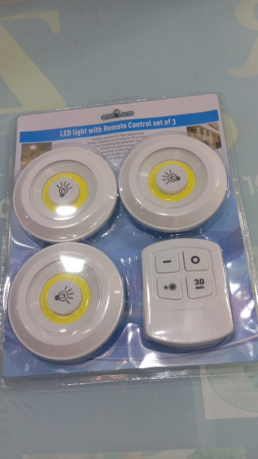 Pack of 3 LED Remote Control Lights